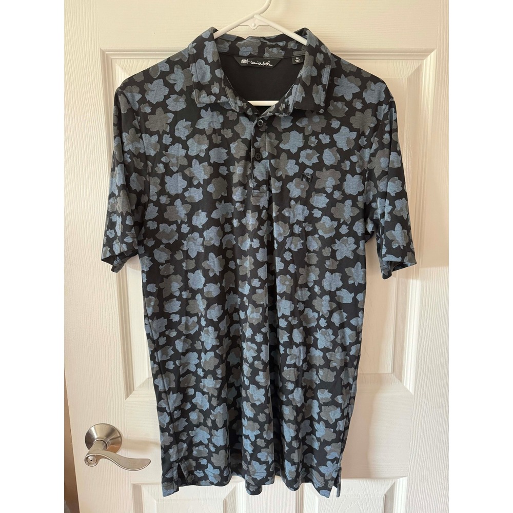Travis Mathew By The Wharf Floral Print Polo‎ Size Medium